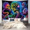 VIKAMA Glow In the Dark Octopus Skull Tapestry Psychedelic Horror Blacklight Party Wall Hanging