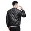 Herren-Baumwolljacke, Winter, neuer Baseball-Kragen, Lingge-PU-Lederjacke, Baumwolljacke, koreanische Version, schmale Passform, bestickte Jugend-Baumwolljacke