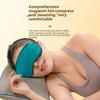 Silk Sleep Mask with Dual-Side Heating | Adjustable Strap for Office Power Naps & Relaxation | USB Rechargeable Eye Comfort Cover