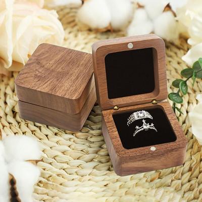 Holz Schmuckschatulle Eheringbox Ohrringe Ringe Box Schmuck Organizer Box Luxuriöse Schmuckgeschenkverpackung Schachtel Armbandverpackung