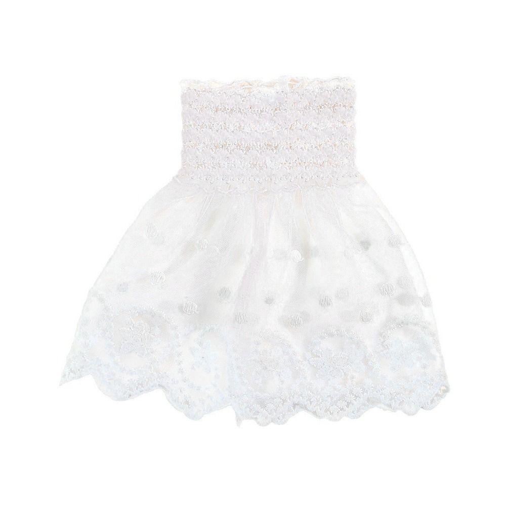 Flower Elastic Sleeve Cuffs Double Layer Horn Cuffs Decoration Cute Lace Sleeve  Shirt Decoration