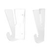 Skateboard Wall Mount Holder Horizontal Acrylic Longboard Display Rack with Storage Hook for Garage