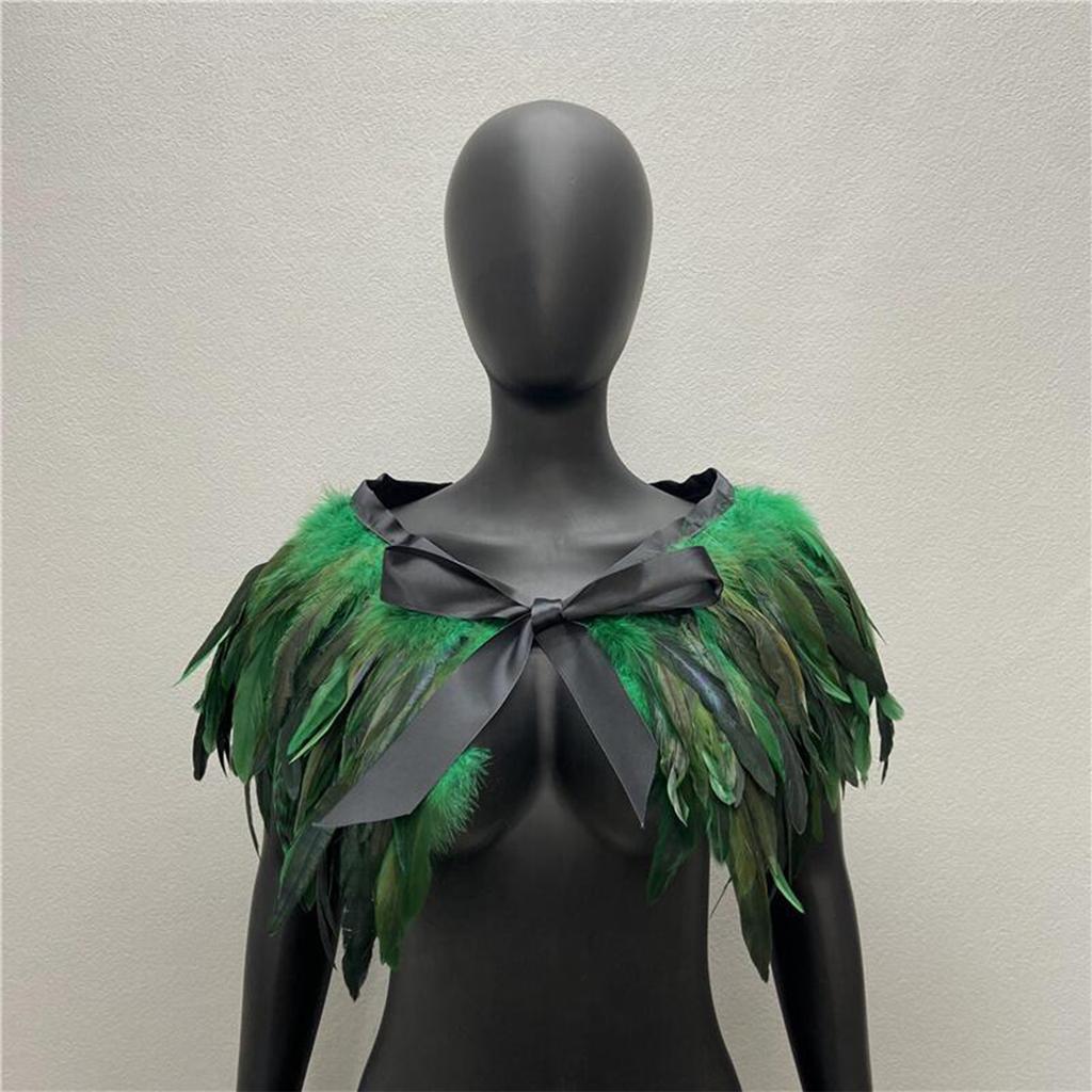 Gothic Feather Shawl Stage Makeup Ball Costume Accessories