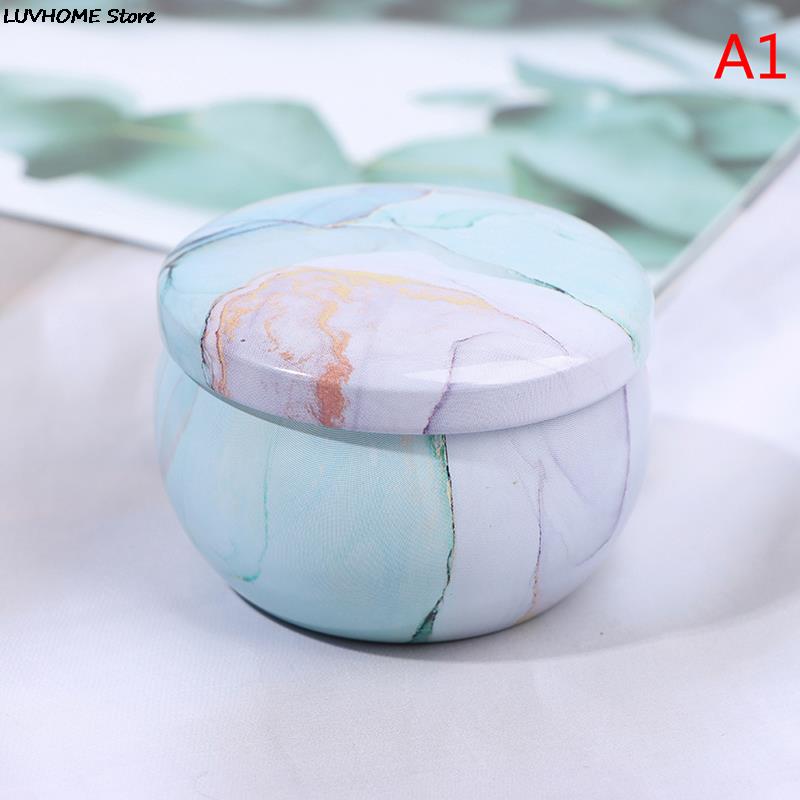 Retro Luxury Candle Jars Holder Storage Case Empty Tin Box Round Container with Lid Small Diy Candle Making Wedding Sweet Gifts