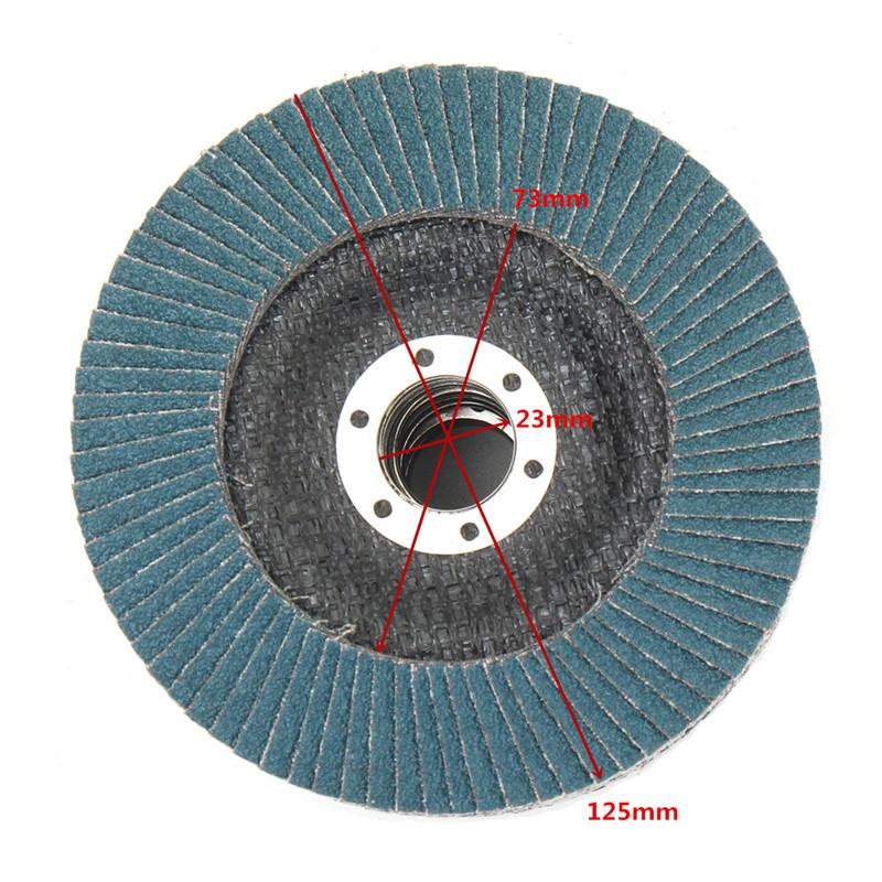 10Pcs 5" 125mm Angle Grinder Sanding Discs 40/60/80/120 Grit Grinding Wheel Flap Discs Metal Plastic Wood Removal Abrasive Tool