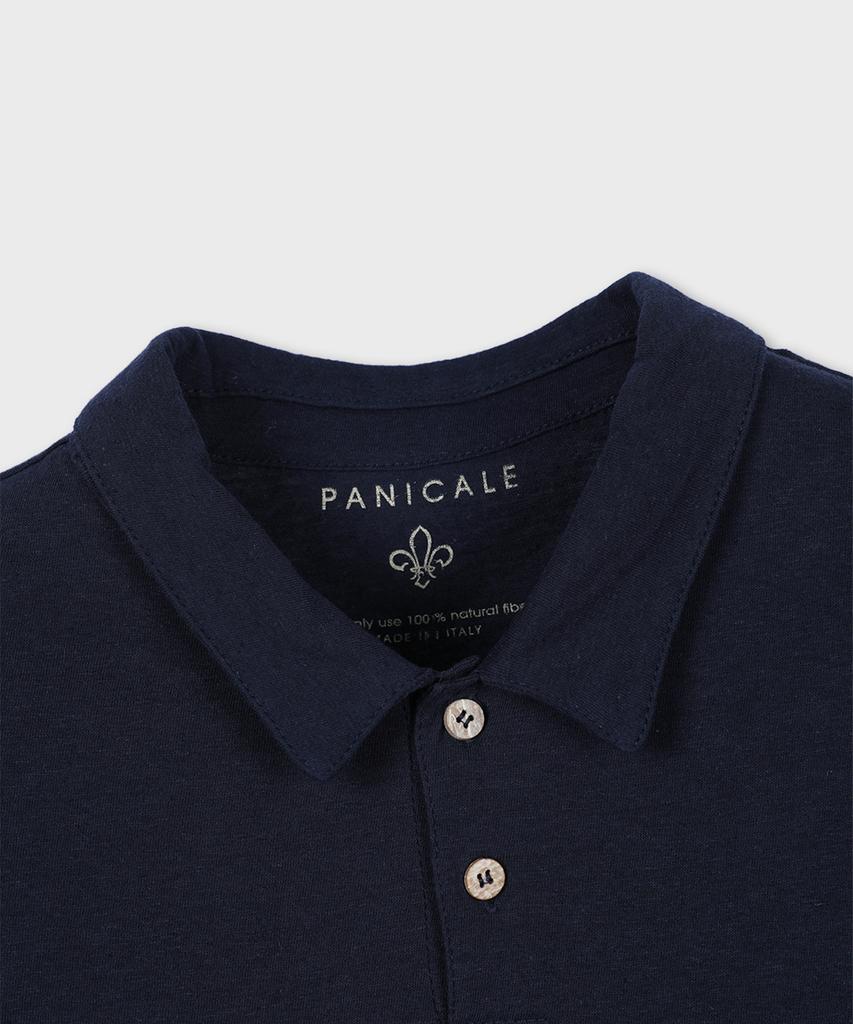 PANICALE Linen Blend Collared T-Shirt 2 Colors