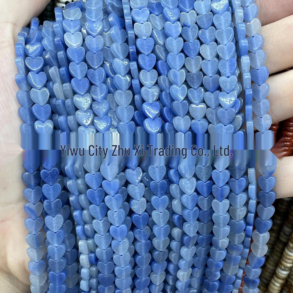 6mm herzförmige Kristallachat-Perlen: Tigerauge, Grüner Aventurin für DIY-Schmuck und Armbänder