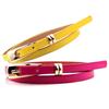 Mode Dames Snoepkleur Dunne Smalle Faux Lederen Jurk Riem Gesp Tailleband