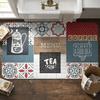 Tapis de cuisine décoratif - EDEN - Coffee &amp; Tea - Mousse PVC antidérapante - 45 x 75 cm - Vintage