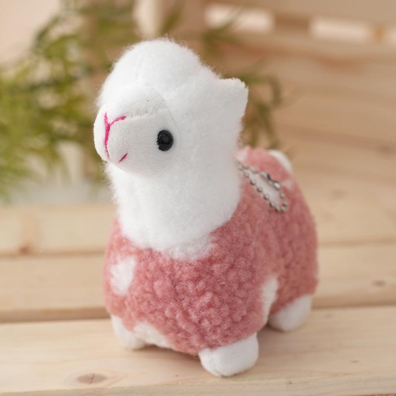 

Cute Alpaca Plush Toy Keyring – Adorable Small Doll Pendant Decoration 12cm Plain