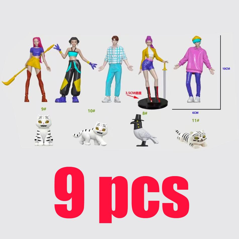 3PCS  Anime KPop Devil Hunter Doll Vinyl Toy Rumi Mira Zoi Character Vinyl Mask Blind Box Ornament Toy Birthday Gift