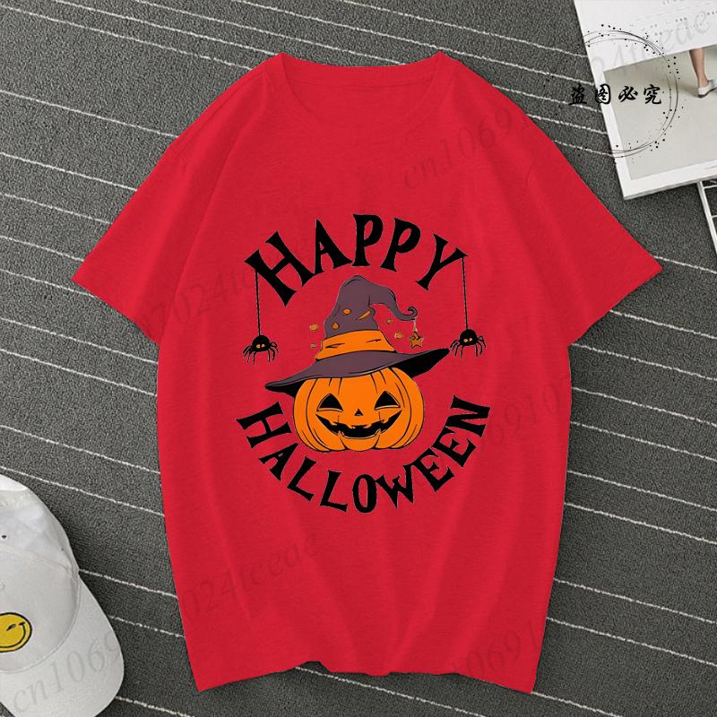 Womens Short Sleeve T Shirt Happy Halloween Pumpkin Graphic Festive Stylish Casual Top Spooky Season Clothes Women Clothing