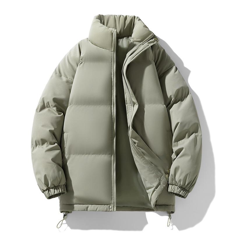 Solid Color Versatile Cotton Jacket for Women, Autumn and Winter Korean Style Trendy Loose and Thick Men's Casual Couple Cotton Jacket