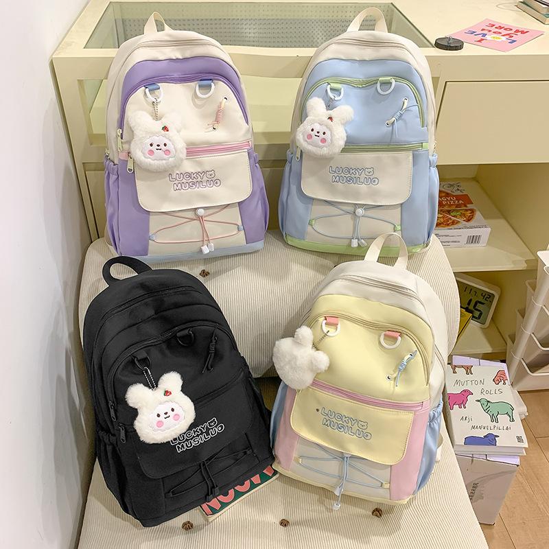 Schoolbag High value cute schoolbag Junior high school student High school student College student Light casual large capacity backpack Backpack