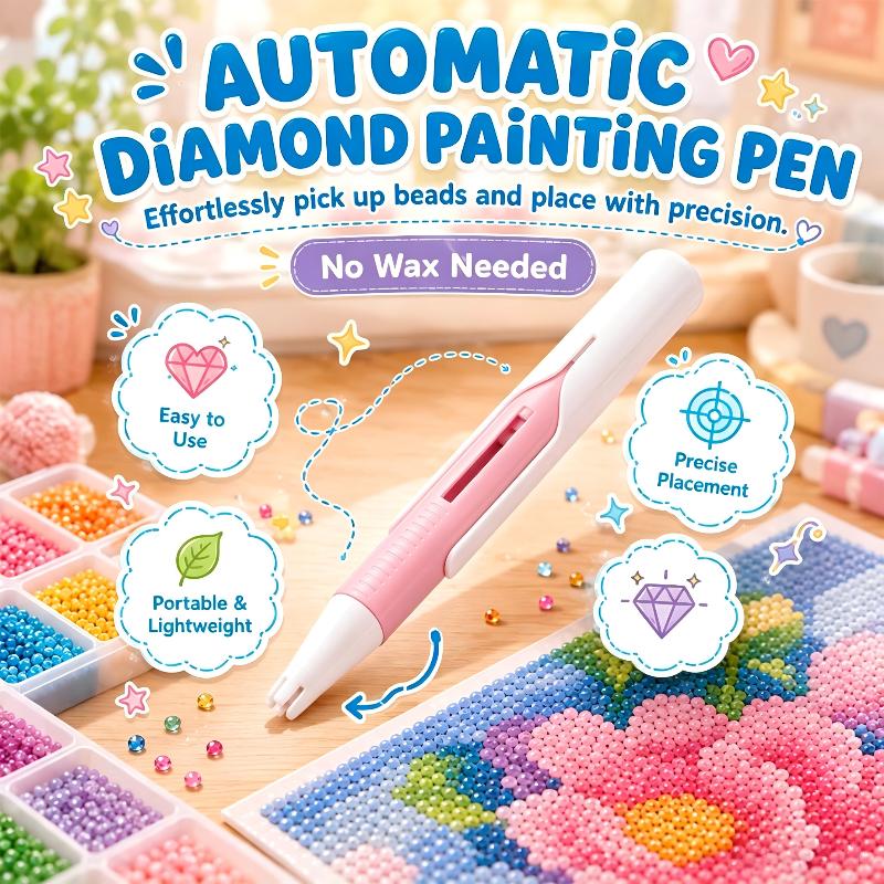 Beadblitz Automatic Bead Dispenser for Diamond Art Pen Durable ABS Material Suitable for Kids Adult DIY Gifts