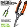 Straight Mouth Fish Control Pliers Stainless Steel Multi-functional Pliers  Fishing Trip