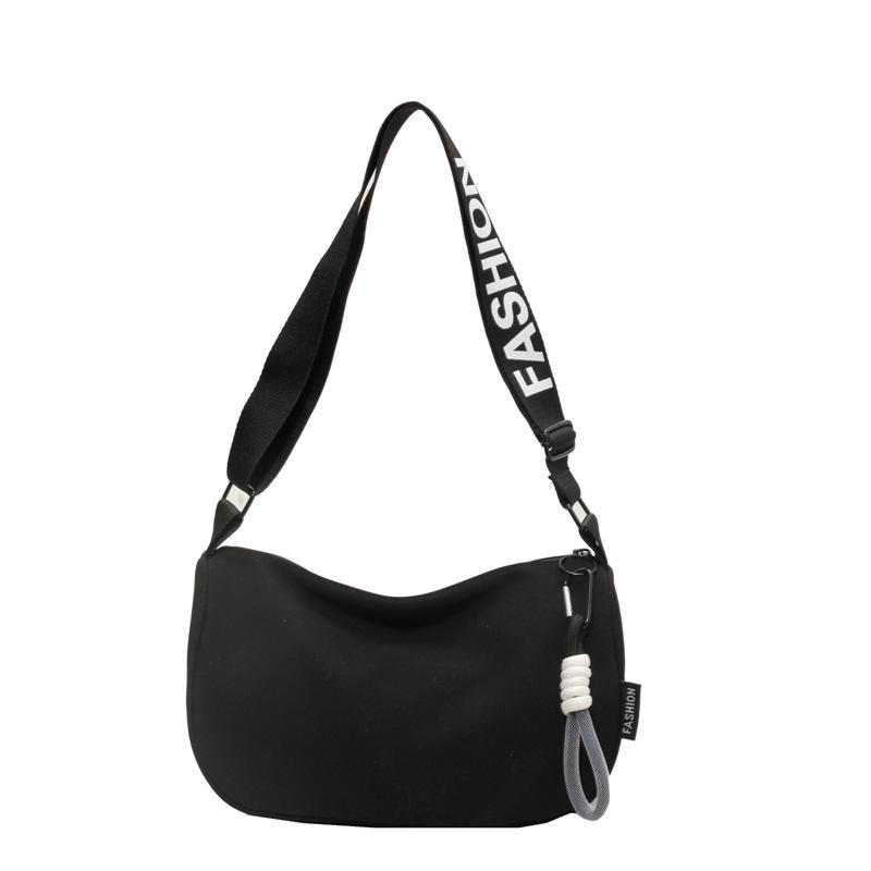 Women's Large Capacity Nylon Crossbody Bag with Wide Strap