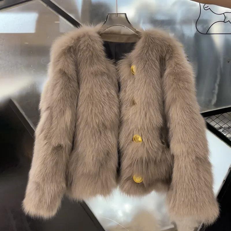 Fur Jacket Women's Short Autumn and Winter New Mao Mao Jacket Foreign Style Young Top Thin Versatile Fashion Women's Clothing