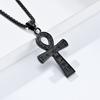 Ägyptisches Symbol Ankh-Kreuz Titanstahl Halskette Weihnachtsfeiertagsgeschenk