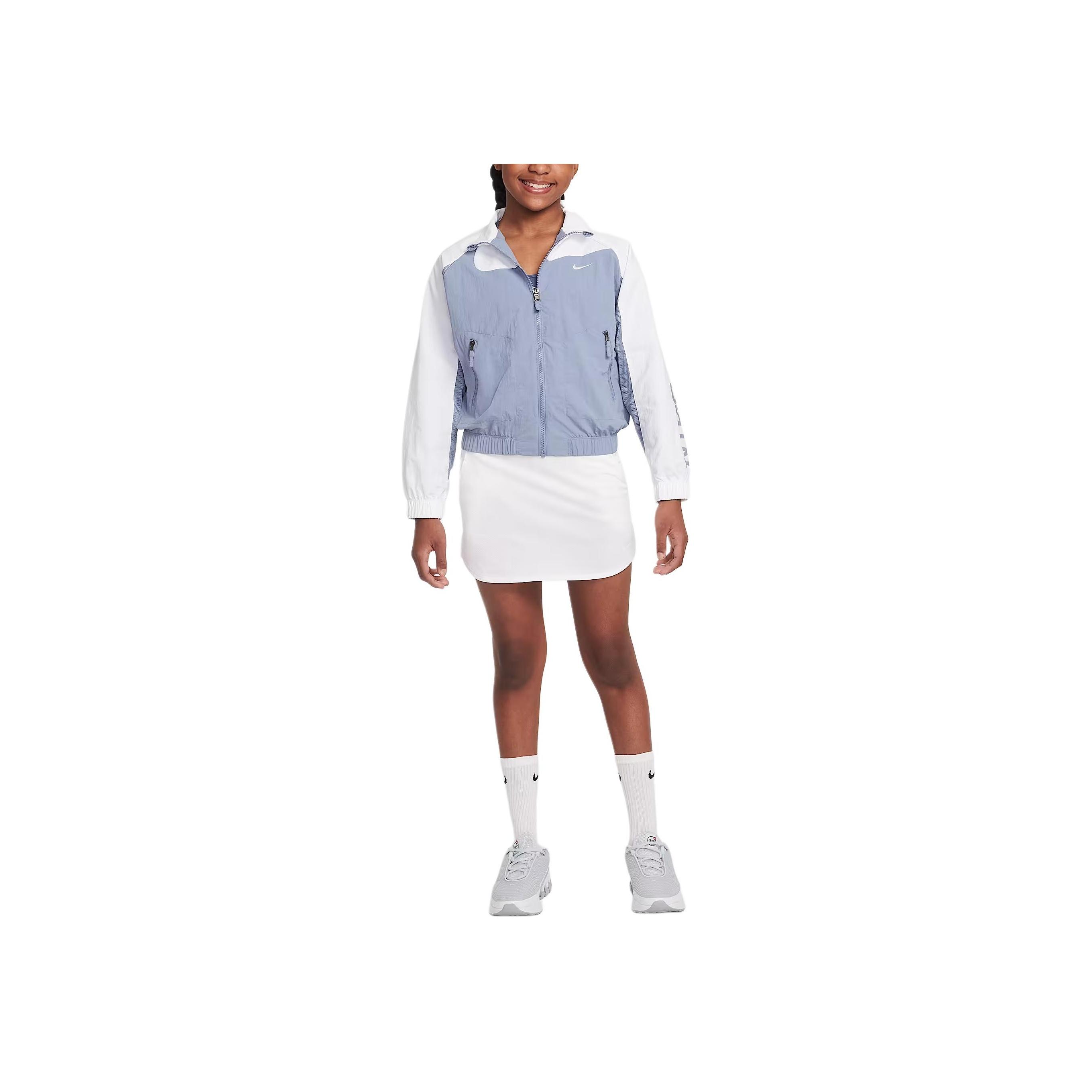 Куртка Nike Sportswear Logo Zip Woven с длинным рукавом Детские куртки Серо-голубой IF0602493 L