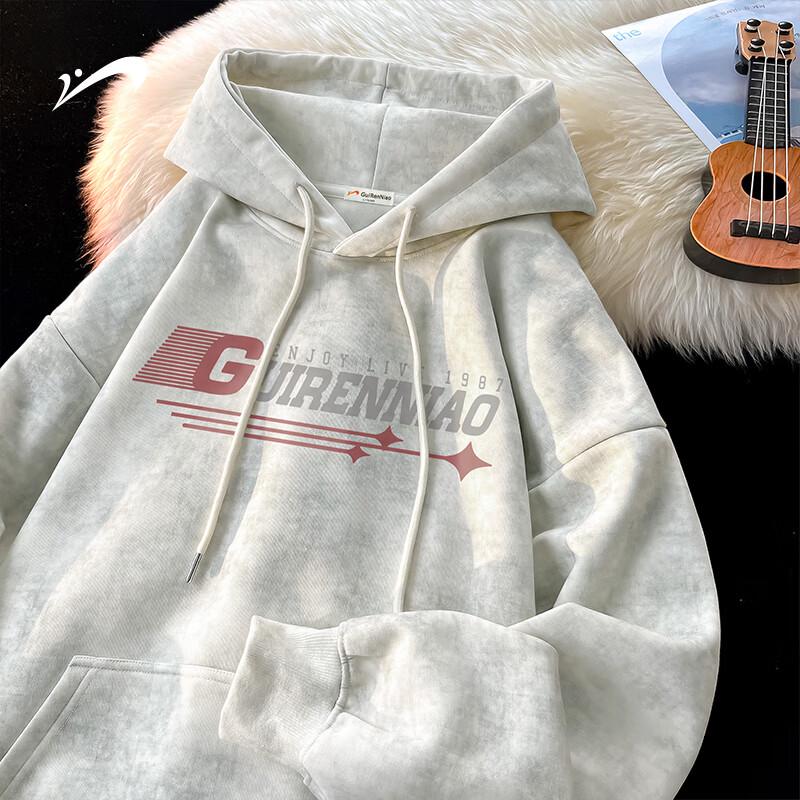 

Guirenniao Men s Spring/Autumn Heavyweight Hooded Sweatshirt 2XL