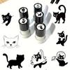 Cat Designs Black Cat Stamp Diary Collage Cartoon Stamps Durable Kitten Stamp  Stationery