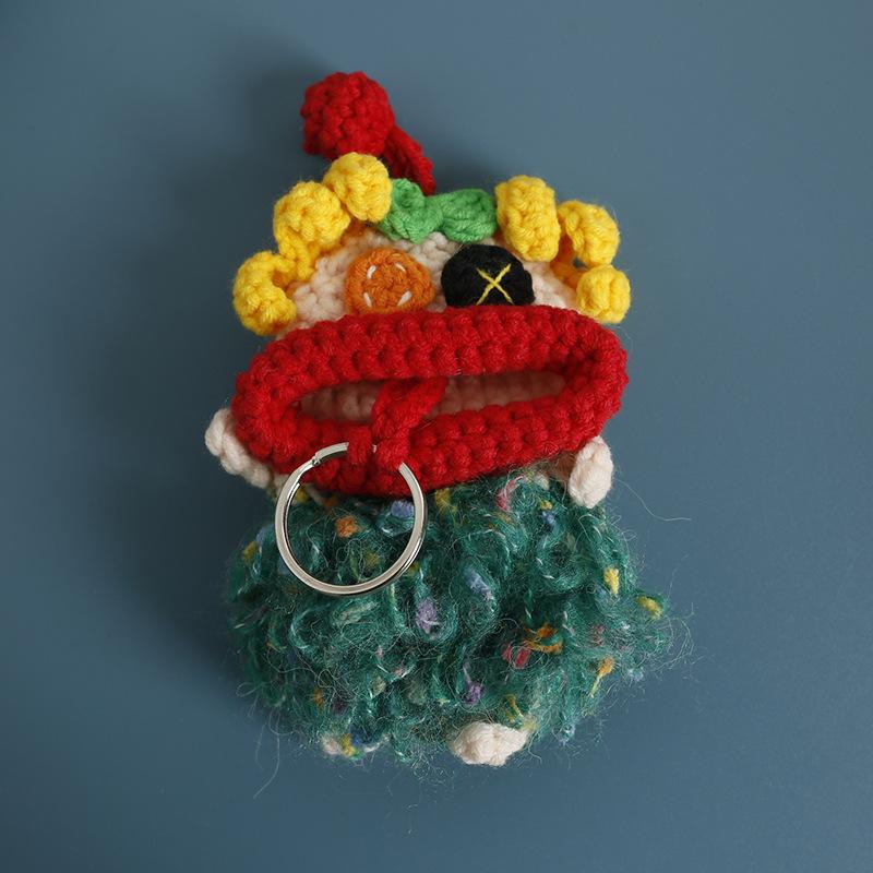 Lustige Häkel-Schlüsselanhänger Stricken Niedliche Wurstmund-Puppe Schlüsselhalter Nützliche Gestrickte Aufbewahrungstasche Schlüsselanhänger Für Autoschlüssel Großhandel