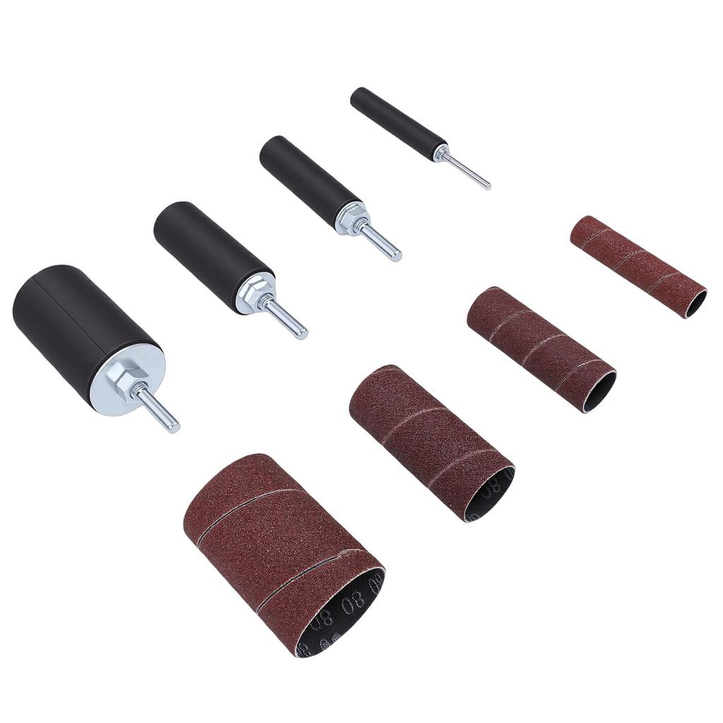 Sanding Kit 1/4in Shank 1/2in 3/4in 1in 1-1/2in Sanding s and 80 120 Grit Sleeves for Rotating Tool Electric Drill