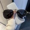 Fashion Gradient Sunglasses for Men Big Frame Pilot Sun Glasses Brand Design