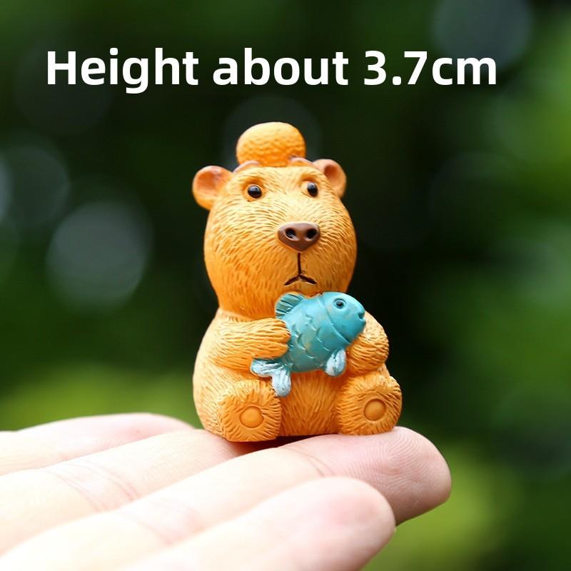 Capybara Resin Toy Figurine With Interactive Features For Visual Development And Parentchild Interaction
