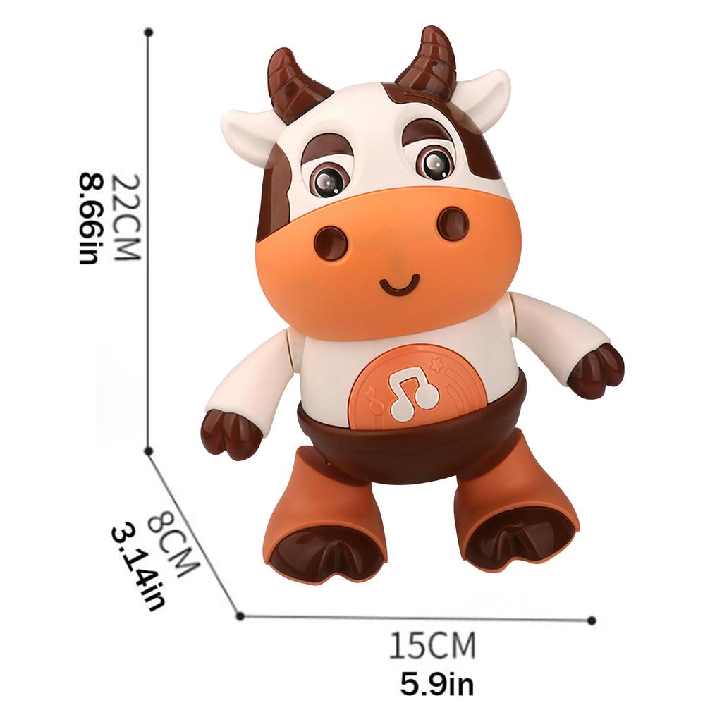 Electric Dancing Cow Light Up Baby Dancing Cow Toy with Sounds and Lights Musical Cow Dancing Toy for Toddlers