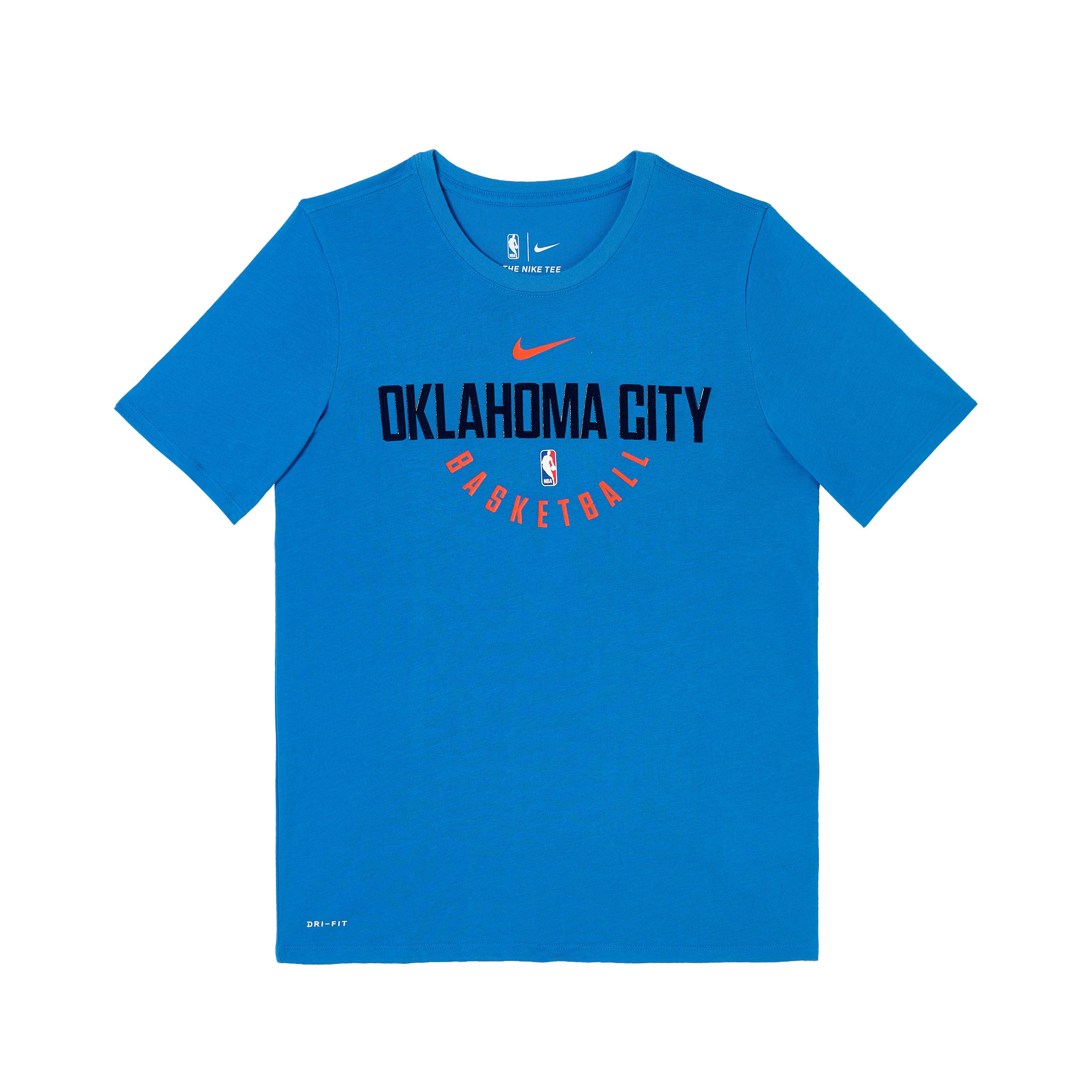 

Nike Футболка Dri-Fit Oklahoma City Thunder Модная Удобная Универсальная С коротким рукавом Детские Топы 3Z2B711R1-THU M