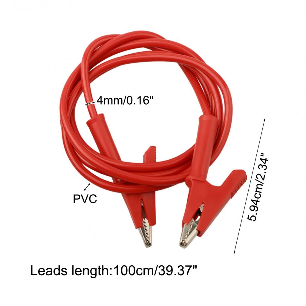 Rubber Insulation Cover 1000V 15A Test Leads Crocodile Clips Test Leads