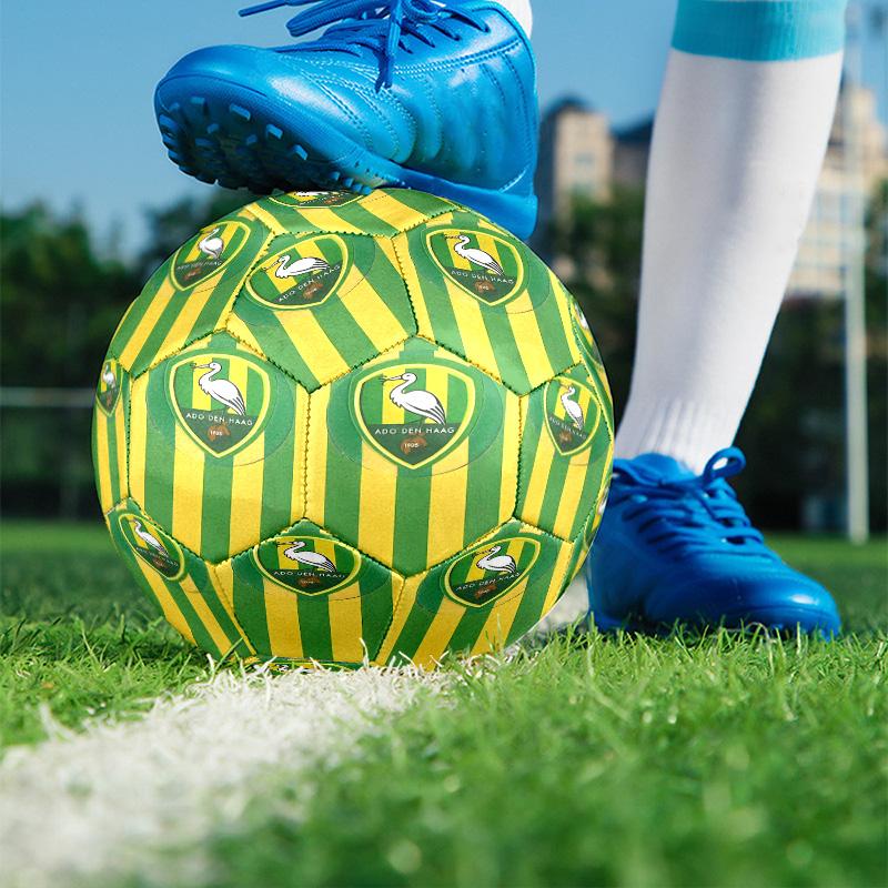 ADO Den Haag Print Size 5 Soccer Ball, PU Wear Resistant Football for Match Training and Daily Practice, Birthday Gift for Soccer Fans