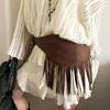 Cowboy Style Tassel Waist Belt Fringe Triangle Butt Curtain Fashion Mini Skirts  Dress Belt
