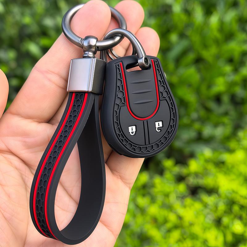 Keychain Remote 2 Buttons Car Key Silicone Case Cover Shell For Nissan Maxima Versa Altima Sentra Tiida Armada X-Trail