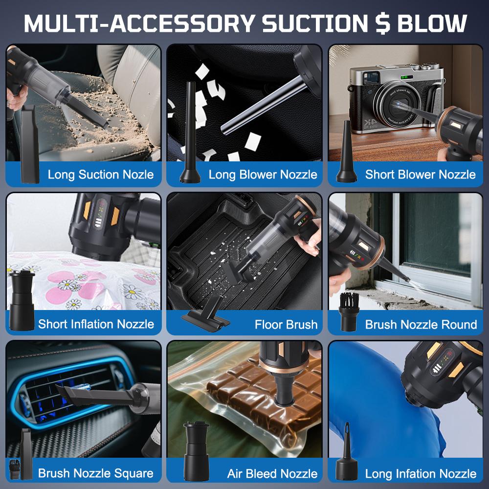New Car Vacuum Cleaner 998000PA Cordless Powerful Portable Mini Car Vacuum Cleaner for Home Handheld Blower Car Cleaner