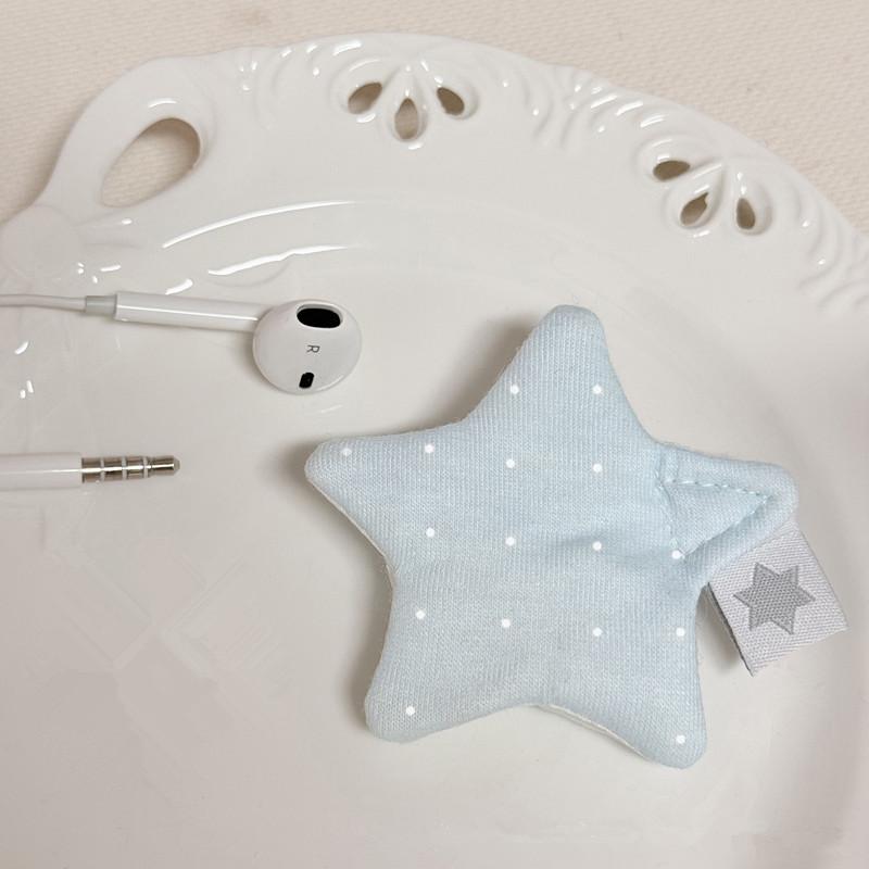 Y2K Japanse Oortelefoon Decoratie Accessoires Handgemaakte Stof Ster Golfpunt Oortelefoon Opbergtasje Datakabel Organizer