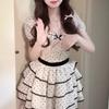 Polka dot tutu dress gentle girl dress sweet and cute waist senior birthday dress princess style cake dress