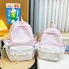 Schoolbag Korean Sweet Plaid Backpack Female Junior High School High School Student School Bag Lace Large Capacity Lightweight Backpack