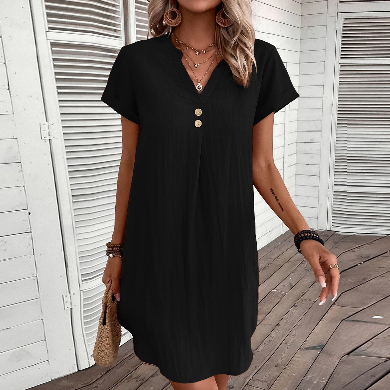 

Women Casual Sleeveless Summer Dresses Spring Patchwork Boho Floral Cocktail Party Dress XL чорний