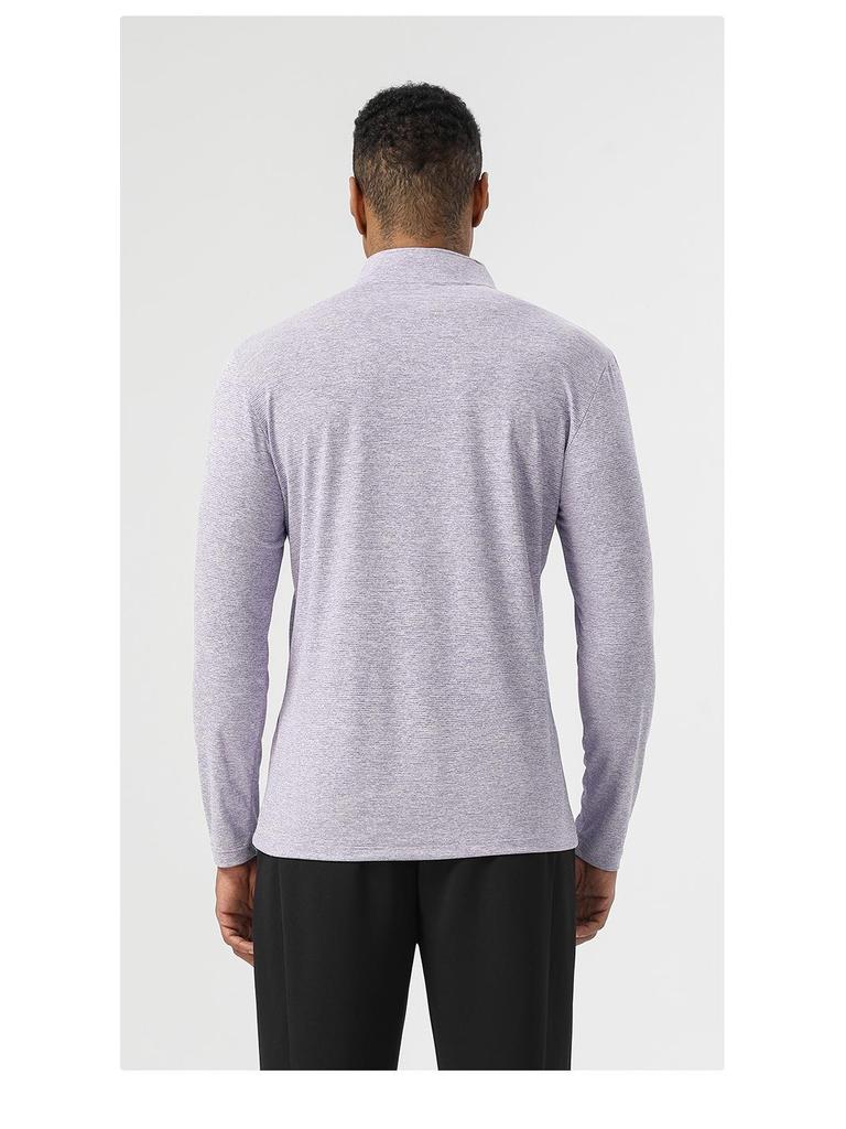 Men's Moisture-Wicking Half-Zip Long-Sleeve Henley for Hiking, Fitness, and Running