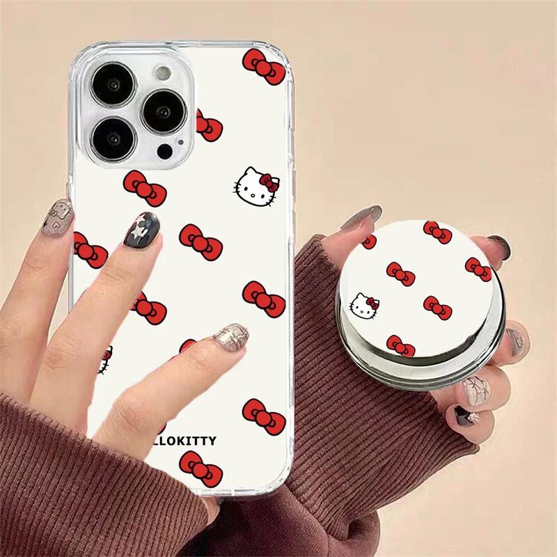 Magsafe Magnetic Charging Hello Kitty Shakeable Holder Case For Samsung Galaxy S26 Ultra S25 S24 S23 S22 Plus Ultra FE 5G Casing