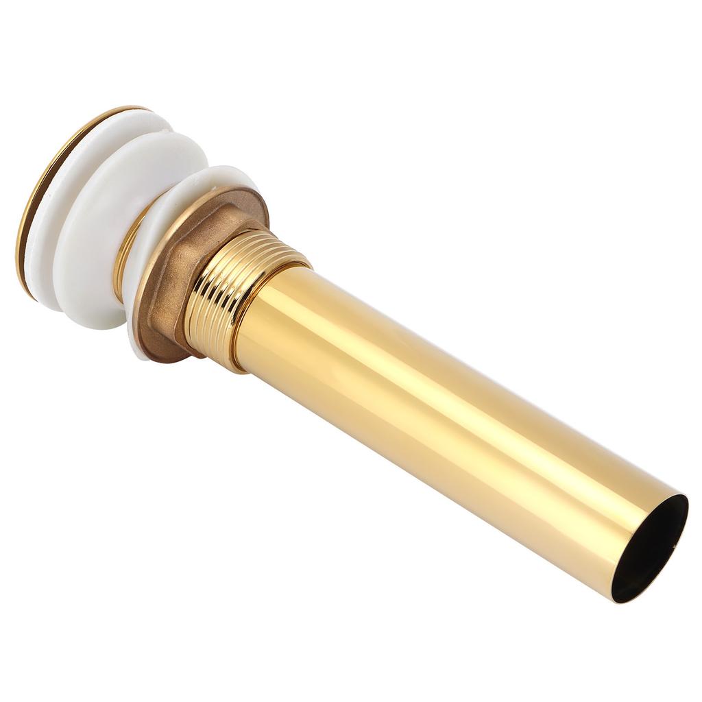 Wash Basin Sink Drain Anti Clogging Bathroom Drainer Stopper Accessories Non Overflow Gold(Flap