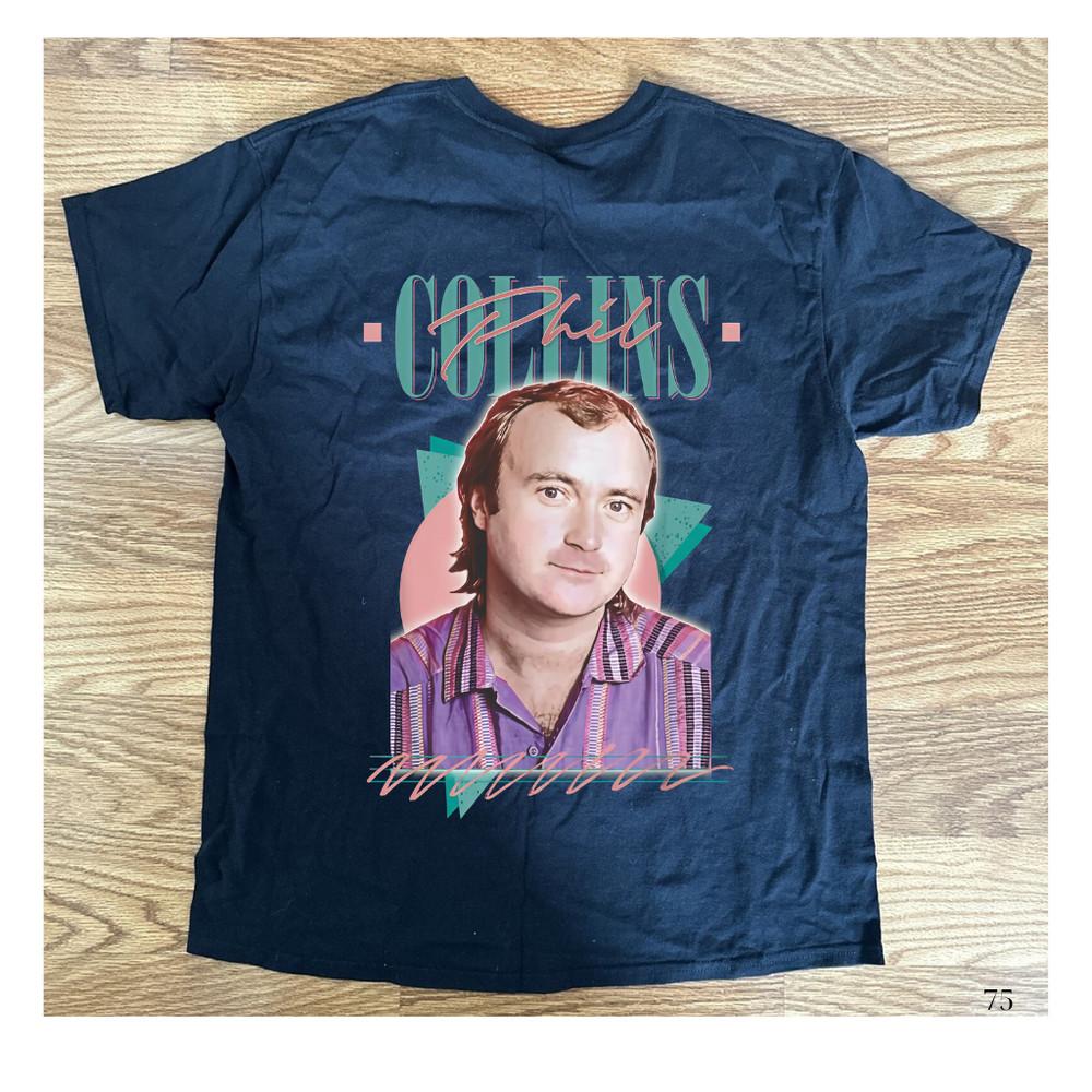 

Phil Collins Retro 80s T-Shirt Rock Music Graphic Tee Short Sleeve Unisex S-5XL Unisex T-Shirt XXXL