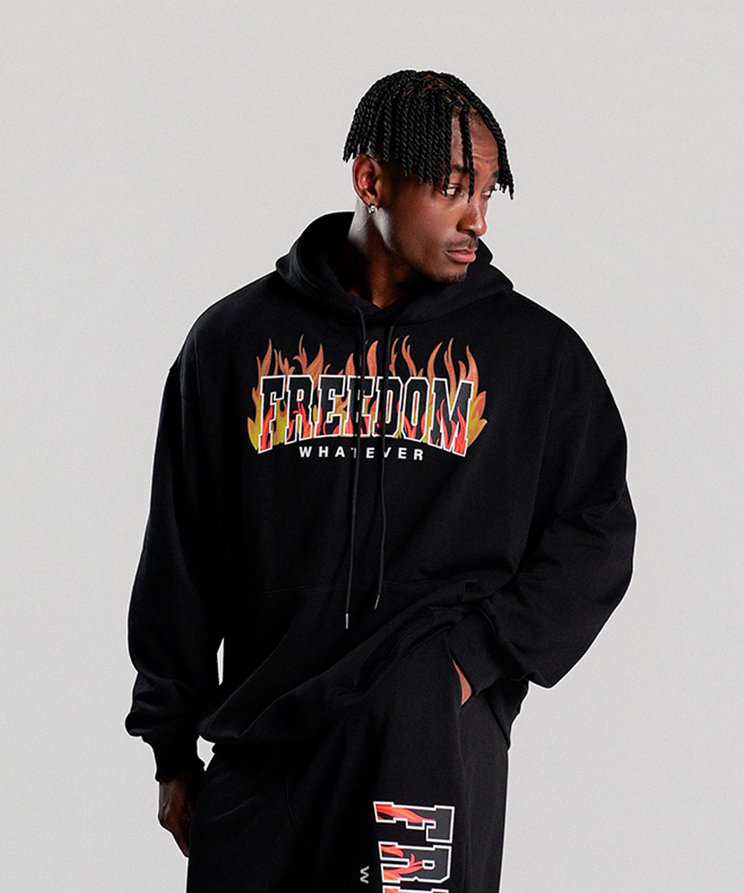 Freedom Flame Logo Hoodie (Black) Black/L