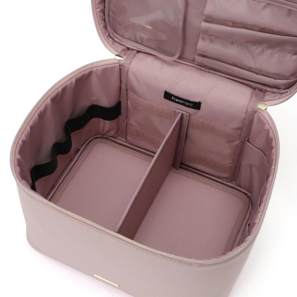 Francfranc Frill Vanity Pouch, Large, Pink