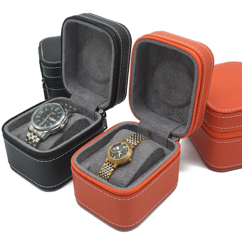 Watch Travel Case PU Leather Zipper Watch Box Organizer Watch Storage Box Jewelry Series Storage Display Case Gift Box