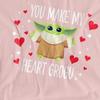 Star Wars The Mandalorian Womens/Ladies You Make My Heart Grogu T-Shirt