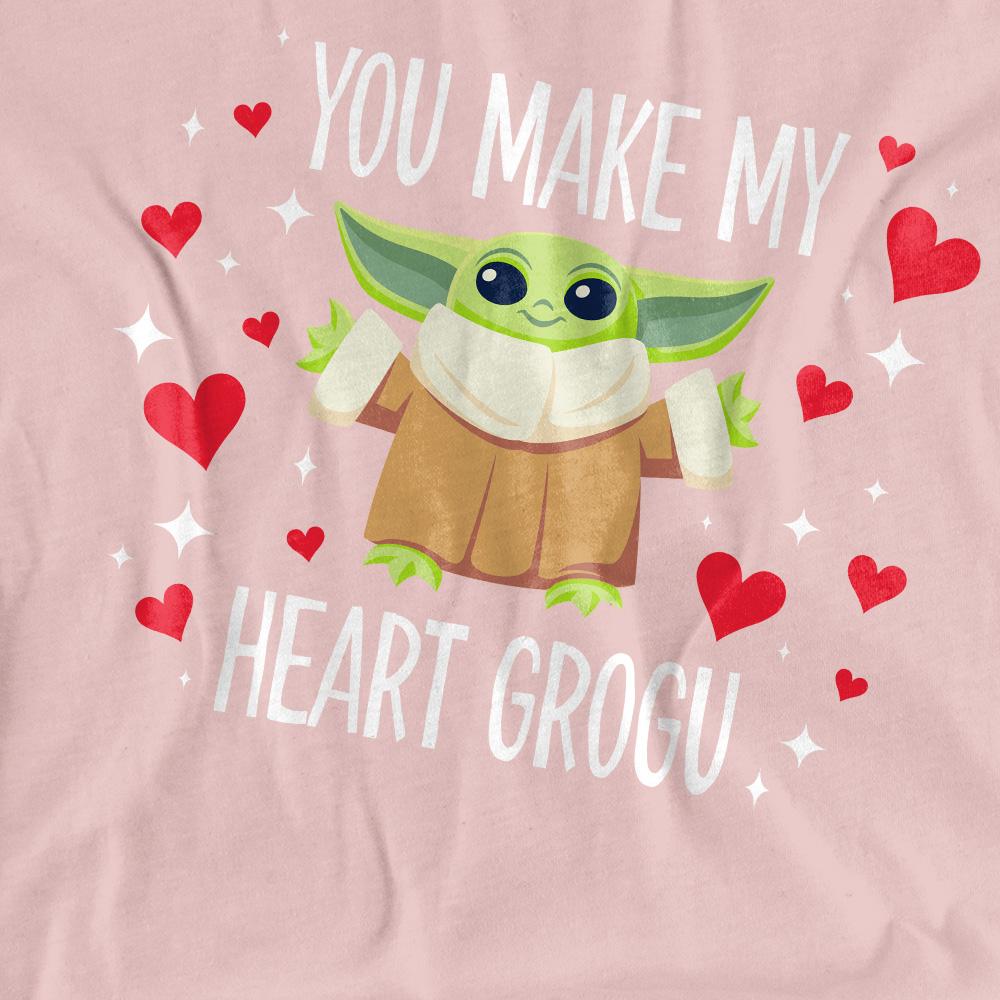 Star Wars The Mandalorian Womens/Ladies You Make My Heart Grogu T-Shirt